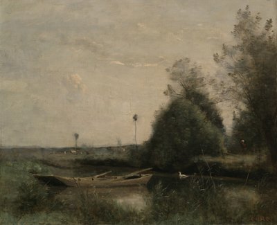 A Pond in Mortain by Jean Baptiste Camille Corot